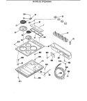 Section Diagram and Parts List for JP325R3WH  General Electric Cooktop