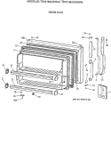 FREEZER DOOR Diagram and Parts List for TBX21MAXERWW  General Electric Refrigerator