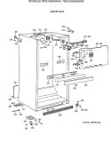 CABINET PARTS Diagram and Parts List for TBX21MAXERWW  General Electric Refrigerator