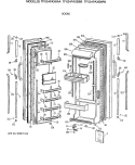 DOORS Diagram and Parts List for TFX24PAXBWW  General Electric Refrigerator