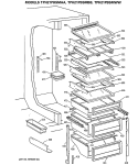 Section Diagram and Parts List for TPH21PBSMAA  General Electric Refrigerator
