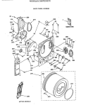 BACK PANEL & DRUM Diagram and Parts List for DSKP233ET0  General Electric Dryer