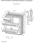 FRESH FOOD DOOR Diagram and Parts List for TBX18MAXKRWW  General Electric Refrigerator