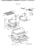 SHELF PARTS Diagram and Parts List for TBX18MAXKRWW  General Electric Refrigerator