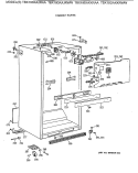 CABINET PARTS Diagram and Parts List for TBX19DAXKRWW  General Electric Refrigerator