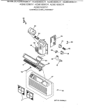 CONTROLS & GRILL ASSEMBLY Diagram and Parts List for AZ26E06EBCV1  General Electric Air Conditioner