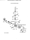 MOTOR - PUMP MECHANISM Diagram and Parts List for GSD850Y-70  General Electric Dishwasher