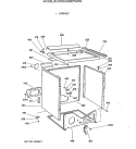 CABINET Diagram and Parts List for DZSQ495ET0WW  General Electric Dryer