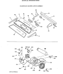 BACKSPLASH, BLOWER & DRIVE ASSEMBLY Diagram and Parts List for DZSQ495GT0WW  General Electric Dryer
