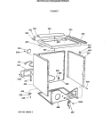 CABINET Diagram and Parts List for DZSQ495GT0WW  General Electric Dryer