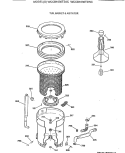 TUB, BASKET & AGITATOR Diagram and Parts List for WCCB1030T2AC  General Electric Washer
