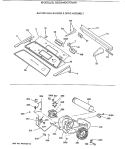 BACKSPLASH, BLOWER & DRIVE ASSEMBLY Diagram and Parts List for DZSQ495GT2WW  General Electric Dryer