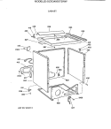 CABINET Diagram and Parts List for DZSQ495GT2WW  General Electric Dryer
