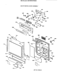 ESCUTCHEON & DOOR ASSEMBLY Diagram and Parts List for GSD4940Y66SS  General Electric Dishwasher