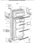DOORS Diagram and Parts List for TBX12SAXBRWH  General Electric Refrigerator