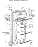 Part Location Diagram of WR78X8803 GE FRZ O DR White RVBL NOTE 2