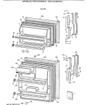 DOORS Diagram and Parts List for TBG14JAZBRAD  General Electric Refrigerator