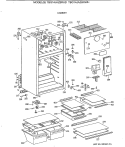 CABINET Diagram and Parts List for TBG14JAZBRAD  General Electric Refrigerator