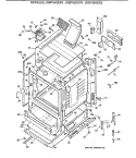 Section Diagram and Parts List for JGBP38GES2  General Electric Range