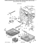 BODY PARTS Diagram and Parts List for GSD4010Y70AA  General Electric Dishwasher