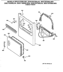 CABINET FRONT Diagram and Parts List for DDE7109SBLAA  General Electric Dryer