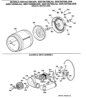 BLOWER & DRIVE ASSEMBLY Diagram and Parts List for DDE7109SBLAA  General Electric Dryer