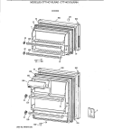 DOORS Diagram and Parts List for CTT14CYXLRAD  Hotpoint Refrigerator