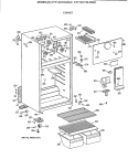 CABINET Diagram and Parts List for CTT14CYXLRAD  Hotpoint Refrigerator