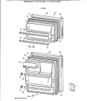 DOORS Diagram and Parts List for CTT16CYXLRWH  Hotpoint Refrigerator
