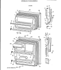 DOORS Diagram and Parts List for CTG14EAZBRWH  Hotpoint Refrigerator