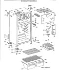 CABINET Diagram and Parts List for CTG14EAZBRWH  Hotpoint Refrigerator