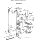 FREEZER SECTION Diagram and Parts List for CST20KAXAWH  Hotpoint Refrigerator