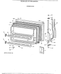 FREEZER DOOR Diagram and Parts List for CTG18EAXERWH  Hotpoint Refrigerator