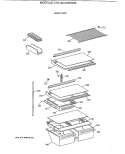 SHELF PARTS Diagram and Parts List for CTG18GAXERWW  Hotpoint Refrigerator