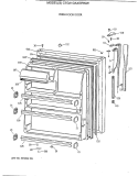 FRESH FOOD DOOR Diagram and Parts List for CTG21GAXERWW  Hotpoint Refrigerator