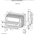 FREEZER DOOR Diagram and Parts List for CTG24GAXERWW  Hotpoint Refrigerator