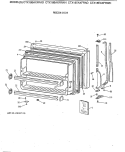 FREEZER DOOR Diagram and Parts List for CTX18BAXFRAD  Hotpoint Refrigerator