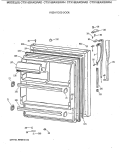 FRESH FOOD DOOR Diagram and Parts List for CTX18BAXGRWH  Hotpoint Refrigerator