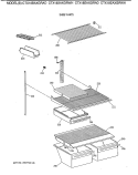 SHELF PARTS Diagram and Parts List for CTX18BAXGRWH  Hotpoint Refrigerator