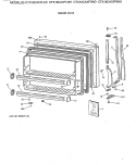 FREEZER DOOR Diagram and Parts List for CTX18CAXFLWH  Hotpoint Refrigerator