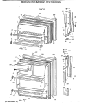 DOORS Diagram and Parts List for CTX17BAYBRAD  Hotpoint Refrigerator