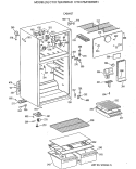 CABINET Diagram and Parts List for CTX17BAYBRAD  Hotpoint Refrigerator