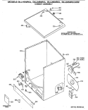 CABINET ASSEMBLY Diagram and Parts List for DLL2650RCLWW  Hotpoint Dryer