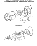 BLOWER & DRIVE ASSEMBLY Diagram and Parts List for DLL3880SBLWW  Hotpoint Dryer