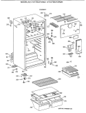 CABINET Diagram and Parts List for CTX17BAYCRAD  Hotpoint Refrigerator
