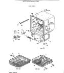 BODY PARTS Diagram and Parts List for HDA105Y-70WH  Hotpoint Dishwasher