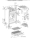 CABINET Diagram and Parts List for CTX16BAXKRWH  Hotpoint Refrigerator