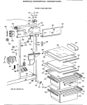 FRESH FOOD SECTION Diagram and Parts List for CSX25GRYAWW  Hotpoint Refrigerator