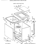 CABINET, COVER & FRONT PANEL Diagram and Parts List for VBSR1070T2WB  Hotpoint Washer