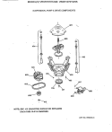 SUSPENSION, PUMP & DRIVE COMPONENTS Diagram and Parts List for VBSR1070T2WB  Hotpoint Washer